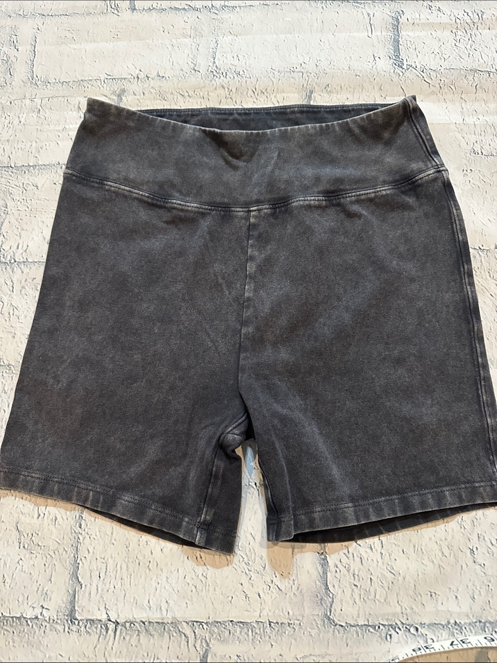 Free People Charcoal Black Bike Shorts